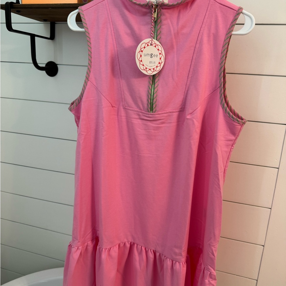 Umgee Sleeveless Ruffle-Hem Casual Dress L ladies